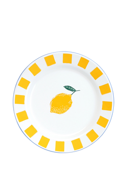 Talking Tables Bon Appetit Lemon Enamel Plate, 20cm, Multi, Multi