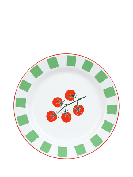 Talking Tables Bon Appetit Tomato Enamel Plate, 20cm, Multi, Multi