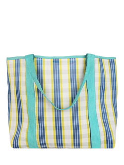 Talking Tables Sardine Check Tote Bag, Blue/Multi - view 2, Multi