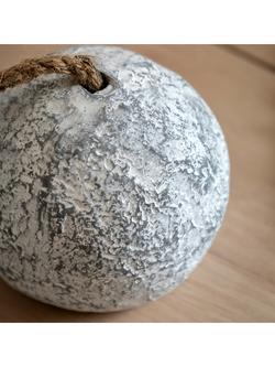 Gallery Direct Concrete Effect Ball Outdoor Door Stop, Grey - view 2, Grey