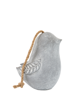 Gallery Direct Concrete Bird Outdoor Doorstop, Grey, Grey