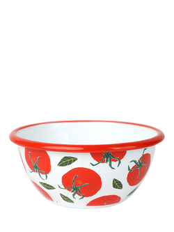 Talking Tables Bon Appetit Tomato Enamel Bowl, 13cm, Red, Multi