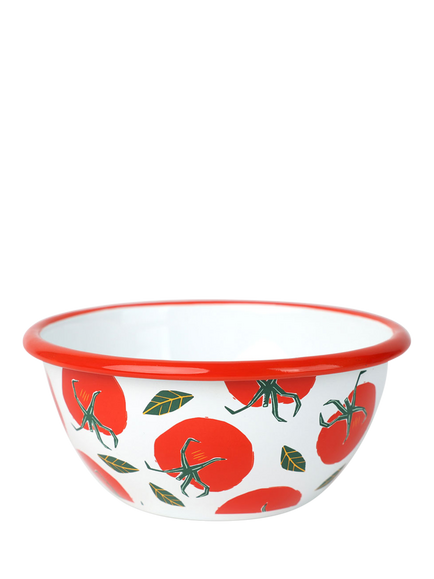 Talking Tables Bon Appetit Tomato Enamel Bowl, 13cm, Red, Multi