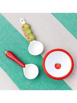 Talking Tables Bon Appetit Tomato Enamel Dip Dish, 8cm, Multi - view 2, Multi