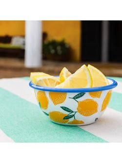 Talking Tables Lemon Enamel Bowl, 13cm, Multi - view 2, Multi