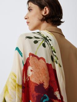 John Lewis Oversized Poppy Print Scarf, Multi