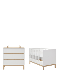Obaby Astrid Cotbed & Changing Unit Set, White, White