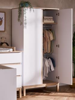 Obaby Astrid Cotbed, Changing Unit & Double Wardrobe Set, White - view 2, White