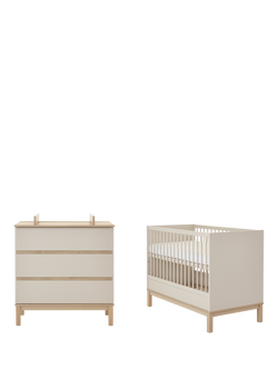 Obaby Astrid Mini Cotbed & Changing Unit Set, Ivory, Ivory