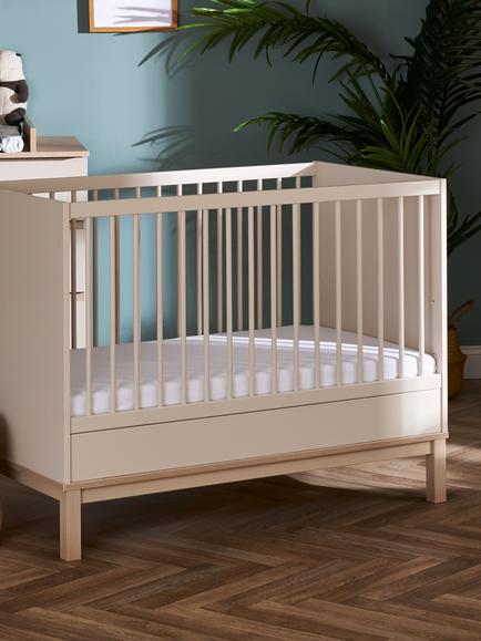 Obaby Astrid Mini Cot Bed, Satin - view 2, Satin