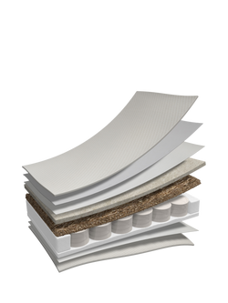 Obaby Moisture Management Dual Core Cotbed Mattress, 140 x 70cm - view 2, White