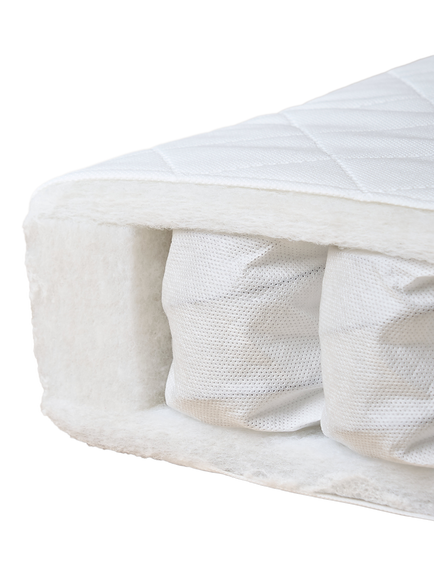 Obaby Pocket Sprung Cot Mattress, 120 x 60cm, White