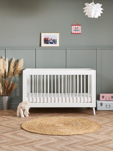 Obaby Maya Cot Bed, Nordic White - view 2, White