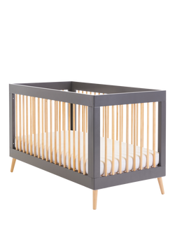 Obaby Maya Cotbed, Slate/Natural, Slate/Natural