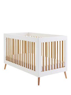 Obaby Maya Cotbed, White/Natural, White/Natural