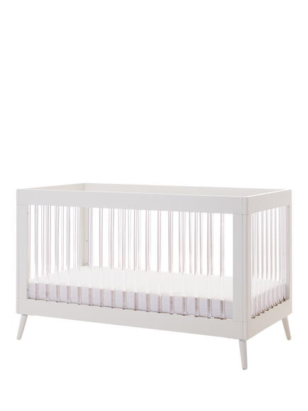 Obaby Maya Acrylic Cotbed, White, White