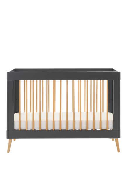 Obaby Maya Mini Cotbed, Slate/Natural, Slate/Natural