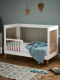 Obaby Maya Mini Cotbed, White/Natural - view 2, White/Natural
