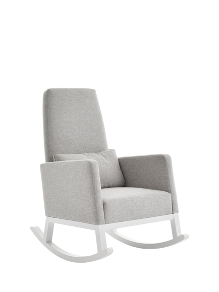 Obaby High Back Rocking Chair, Silver/Stone, Silver/Stone