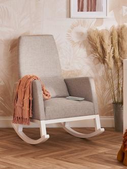 Obaby High Back Rocking Chair, Silver/Stone - view 2, Silver/Stone