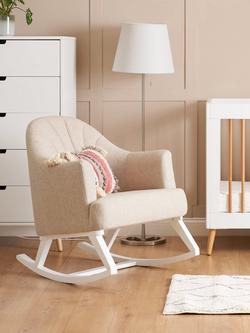 Obaby Round Back Rocking Nursing Chair, Oatmeal - view 2, Oatmeal