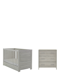 Obaby Nika Cotbed with Underdrawer & Changing Unit Set, Grey Wash, Grey Wash