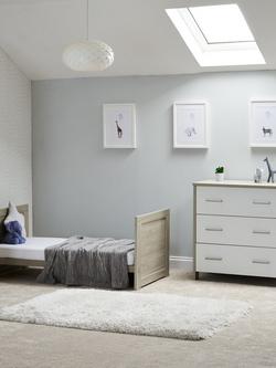 Obaby Nika Cotbed with Under Drawer & Changing Unit Set, Grey Wash/White - view 2, Grey Wash And White