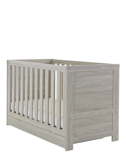 Obaby Nika Cotbed with Under Drawer, Grey Wash, Grey Wash