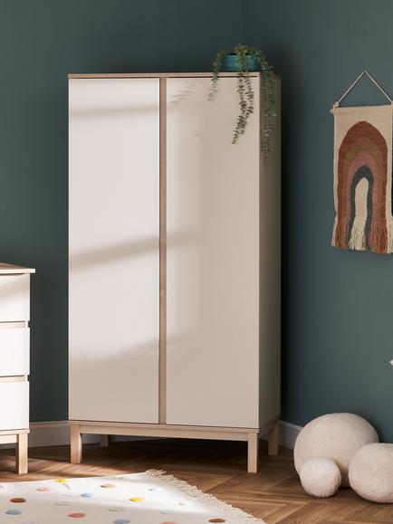 Obaby Astrid Double Wardrobe, Ivory - view 2, Ivory