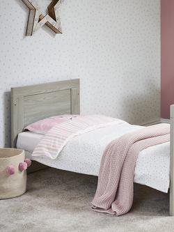 Obaby Nika Mini Cotbed, Grey Wash/White - view 2, Grey Wash/White