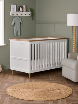 Obaby Orla Cotbed, White/Natural - view 2, White/Natural