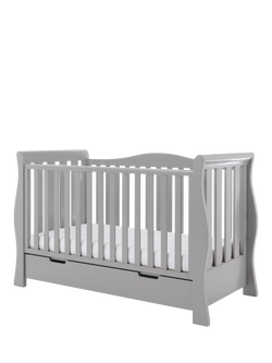Obaby Stamford Luxe Sleigh Cotbed, Warm Grey, Warm Grey