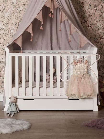 Obaby Stamford Mini Cotbed, White - view 2, White