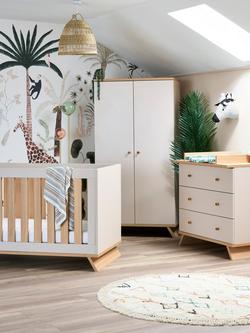 Obaby Thea Cotbed, Changing Unit & Double Wardrobe Set, Latte - view 2, Latte