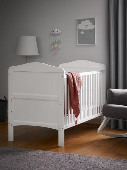 Obaby Whitby Cotbed, White - view 2, White