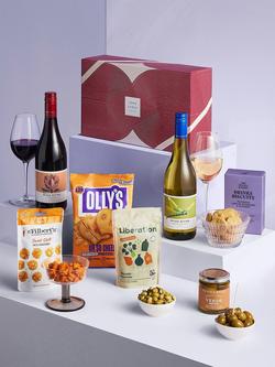 John Lewis Wine Duo & Nibbles Gift Box, Multi