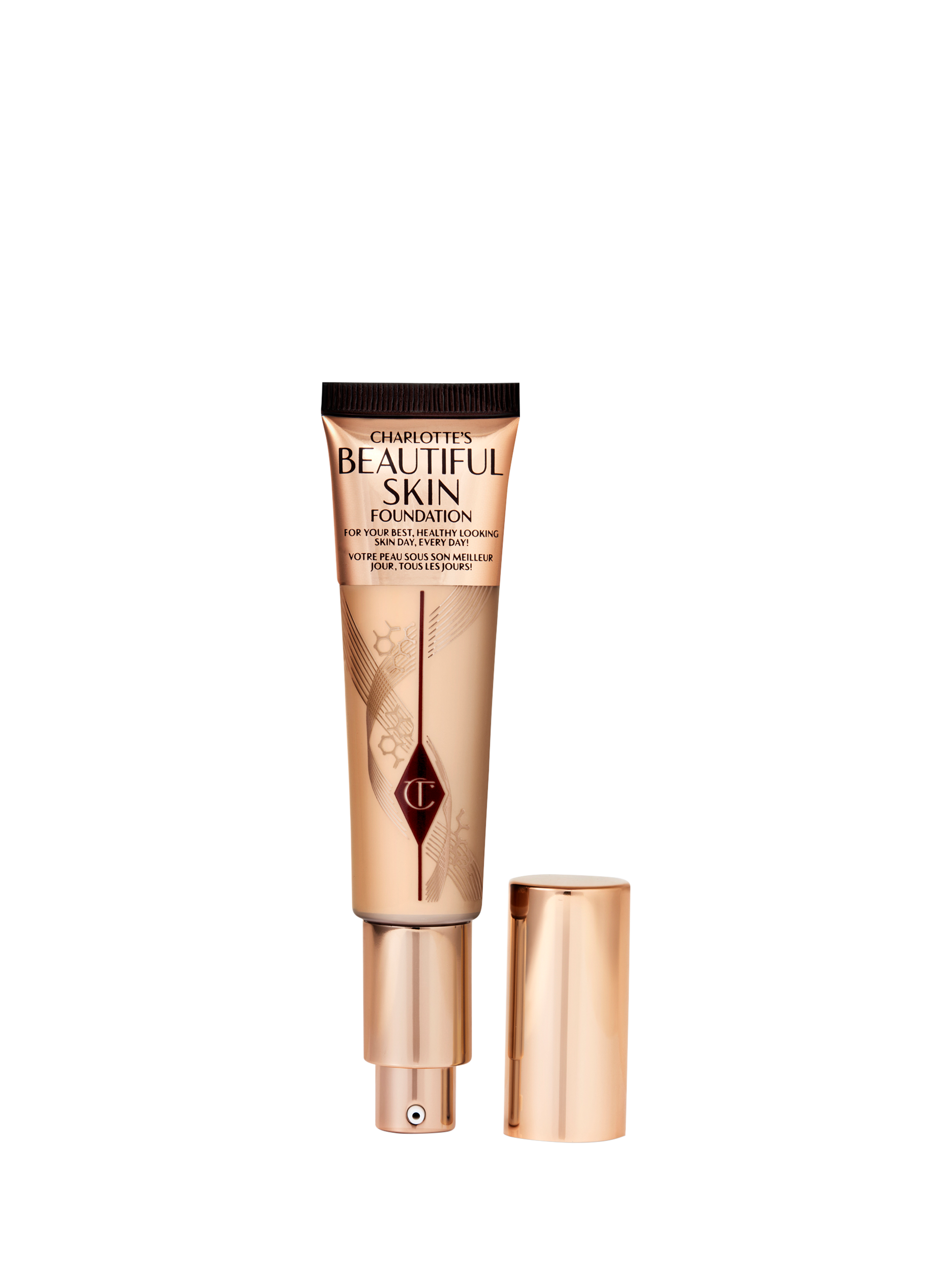 Product image 1 of 7, which shows Charlotte Tilbury Beautiful Skin Foundation, 4 Neutral
