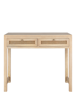 nkuku Kanz Mango Wood Writing Table, Natural, 