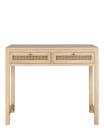 nkuku Kanz Mango Wood Writing Table, Natural, 