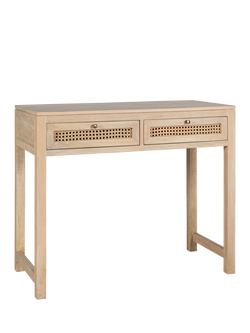 nkuku Kanz Mango Wood Writing Table, Natural - view 2, 