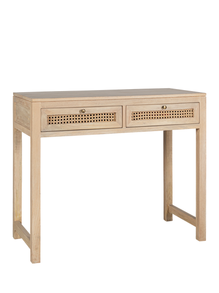 nkuku Kanz Mango Wood Writing Table, Natural - view 2, 