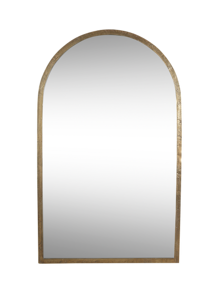 nkuku Murwara Full Length Arched Mirror, Brass, Brass