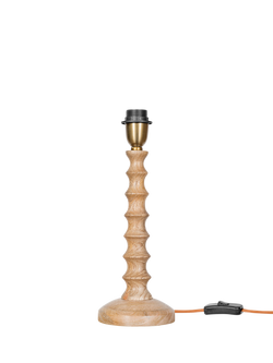 nkuku Avisa Mango Wood Spiral Table Lamp, 