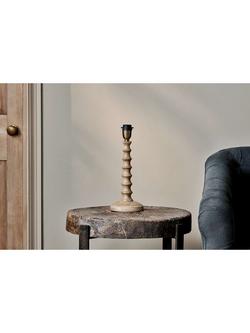 nkuku Avisa Mango Wood Spiral Table Lamp - view 2, 