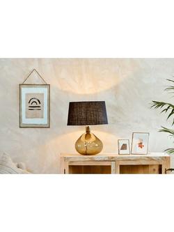 nkuku Baba Large Wide Glass Lamp Base, Green - view 2, 