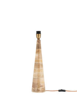 nkuku Chameli Mango Wood Table Lamp Base, Natural, 