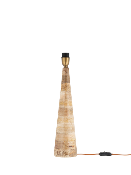 nkuku Chameli Mango Wood Table Lamp Base, Natural, Light Wood