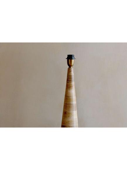 nkuku Chameli Mango Wood Table Lamp Base, Natural - view 2, Light Wood