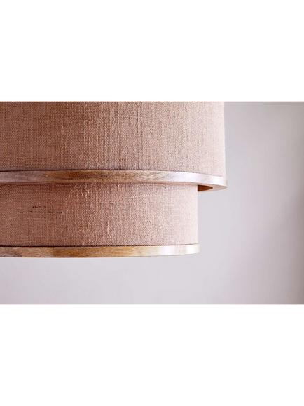 nkuku Darat Mango Wood and Jute Ceiling Light, Natural - view 2, Light Wood