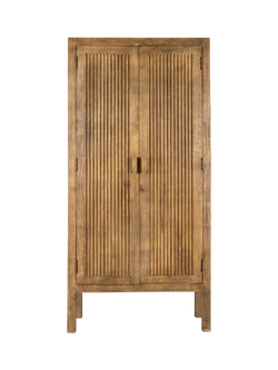 nkuku Yasha Reed Mango Wood Cabinet, 